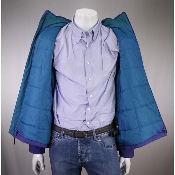 The North Face Women's Purple Zip Front Primaloft Hooded Windwall Jacket XL - Picture 8 of 10